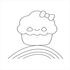 Nice rainbow over white clouds