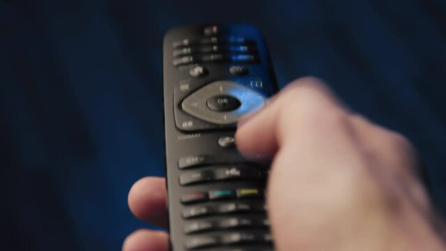 A man using a tv remote console