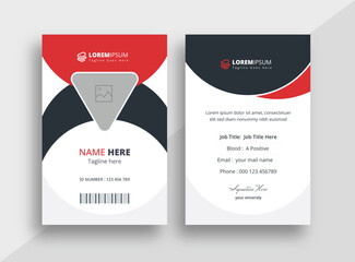 Professional Identity Card Template Vector, clean business id card, Print Ready 