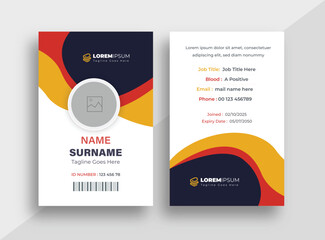 Stylish ID Card Design Template, ID Card Layout, vector, Professional Identity Card