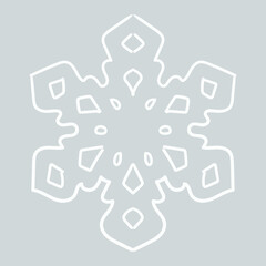 Snowflake. Snow. Winter picture. Cold colors