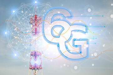6G network concept, high speed mobile internet New age network, business concept, modern technology internet and network