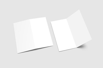 DL Bifold Brochure Blank Mockup