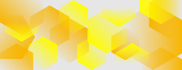 Fototapeta na wymiar yellow hexagon smooth abstraction sunny layout banner dynamic gradient square cube background