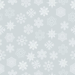 Snowflake pattern. Snow. Cold colors