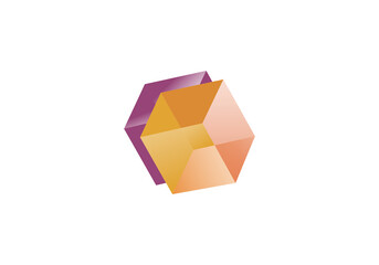 box 3D logo company icon business logo background illustration