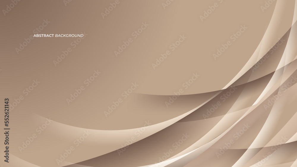 Wall mural elegant pastel light brown abstract background combined with transparent object and simple gradient.