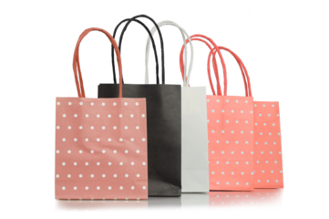 colorful paper shopping bags isolated