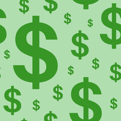 Obraz premium Dollar seamless pattern