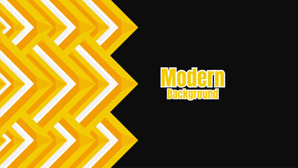 Abstract yellow white overlap on black design modern background vector