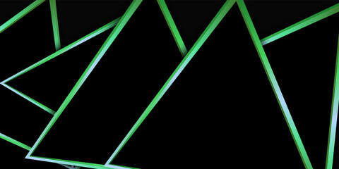 Abstract green lines direction on dark space design modern futuristic background vector illustration.