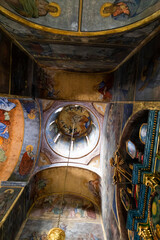 Fototapeta na wymiar Interior of a Raca monestary in Serbia