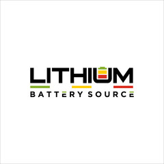 Flash Thunderbolt Energy Power Logo Electricity Lithium Battery Logotype concept icon.