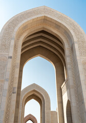 Row of Arches of the Sultan Qaboos Grand Mosque, Oman, Middle East