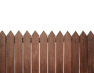 Brown wooden fence panel