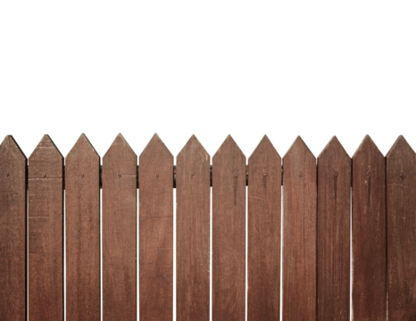 Brown wooden fence panel