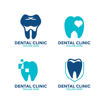 Collection of Dental Clinic Emblem Design Template