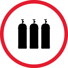 Gas station sign vector illustration. Warning symbol. Gas station warning road sign.