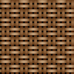 Basket wood weaving seamless pattern. Vector illustration