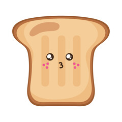 toast bread kawaii character