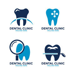 Collection of Dental Clinic Emblem Design Template