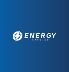 Initial letter O power energy logo design with thunderbolt vector icon