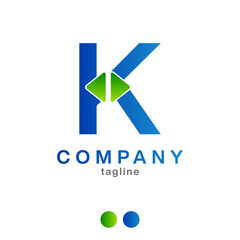 K letter Stock market growth arrow vector logo design