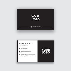 black and white Corporate Business Visiting Card