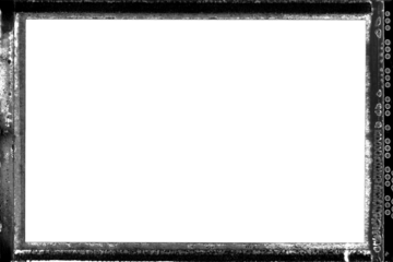 Vintage photo film frame of a middle format camera with transparent background (png image)