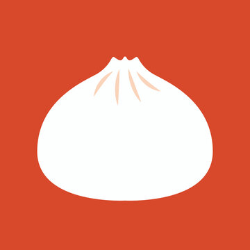 Chinese Steam Bun illustration vector. Asian food vector illustration. Baozi or bao is Chinese food.