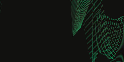 Green light on black background with the gradient is the Surface with templates metal texture soft lines tech gradient abstract diagonal background.