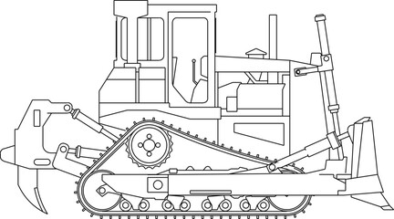 excavator on a white background © TSANI