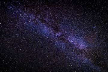 An autumnal, astral photograph of the Milky Way above Kinlochbervie, Scotland, with the Summer Triangle and the Square of Pegasus visible.