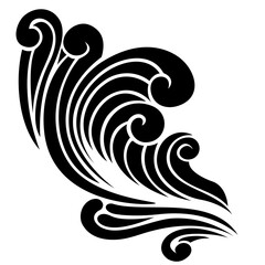 black and white swirl