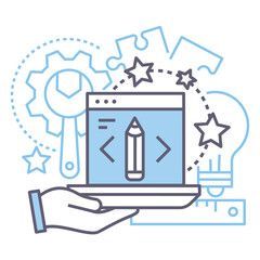 Solution line design icon