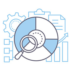 Statistics line design icon