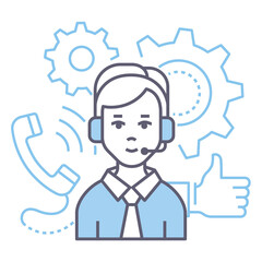 Support line design icon