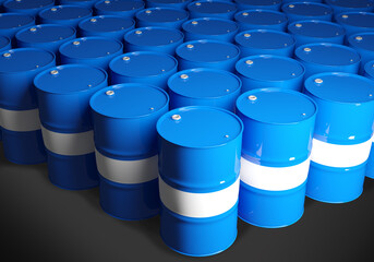 Barrels for chemistry.  Metal Barrels. Chemical Industry. Chemistry. Chemical storage warehouse. Containers for chemical liquids. Warehouse system. Toxic barrels are kept in stock. Warehouse storage 