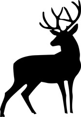 deer, doe, silhouette, hunt, hunter, animal, nature, moose, horn