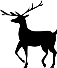 deer, doe, silhouette, hunt, hunter, animal, nature, moose, horn