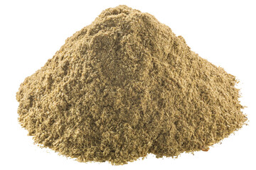 Dried herbs ground fenugreek pile isolated png