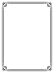 simple calligraph black ornamental decorative frame border