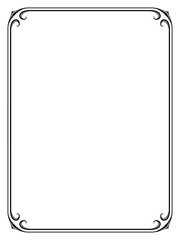 simple calligraph black ornamental decorative frame border