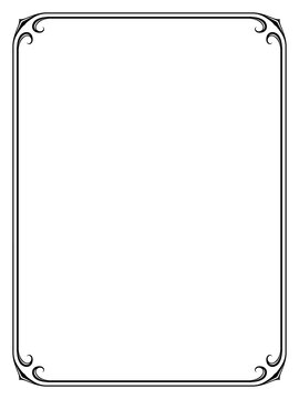simple calligraph black ornamental decorative frame border