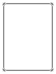 simple calligraph black ornamental decorative frame border