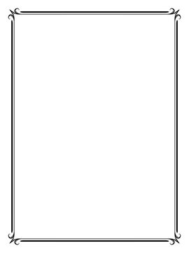 recommend clip art: simple calligraph black ornamental decorative frame border
