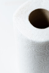 Paper towel on a white background.