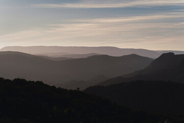 Paisaje montañoso de la sierra de cadiz