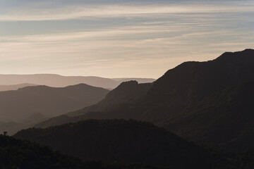 Paisaje montañoso de la sierra de cadiz
