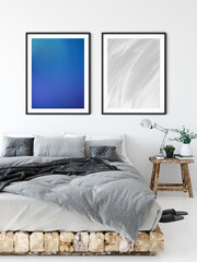 Modern interior room design wall 3d render